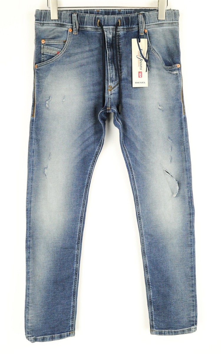 DIESEL Krooley-NE 084TZ W28 Men Sweat Jogg Jeans Cotton Stretch 