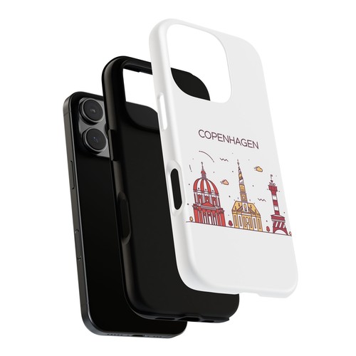 Copenhagen Denmark Skyline Phone Tough Case, Protective Mobile Cover, Tech Gift - 第 12/249 張圖片