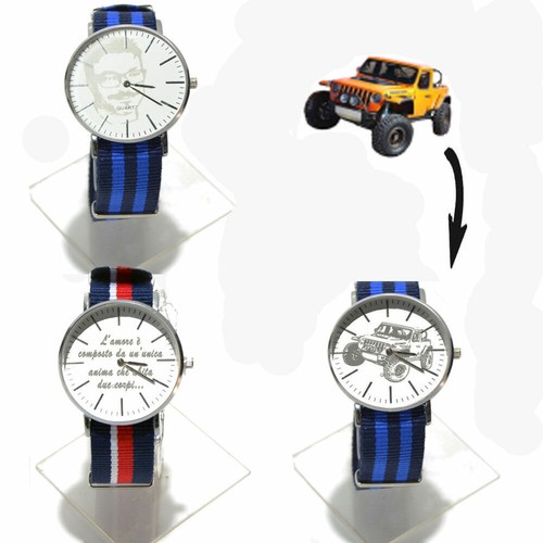 Orologio uomo da polso con incisione personalizzata nome logo o foto idea  regalo | eBay