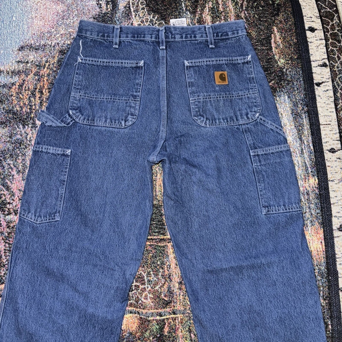 Carhartt Carpenter Original Dungaree Fit 34x32 Denim Pants B13-DST