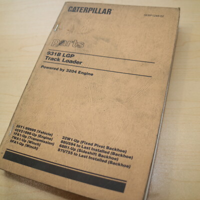 CAT Caterpillar 931B Track Loader Parts Manual Book Catalog 26Y spare crawler