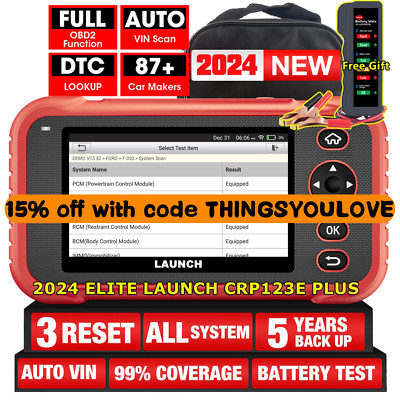 LAUNCH CRP123E PLUS Scanner Full System Diagnostic Scan Tool OBD2 Code Reader