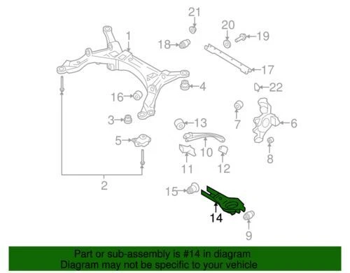 Brazo de control de suspensión trasera genuino Ford Mercury Sable 2005-2009 5F9Z-5A649-FR Foto 2 de 2