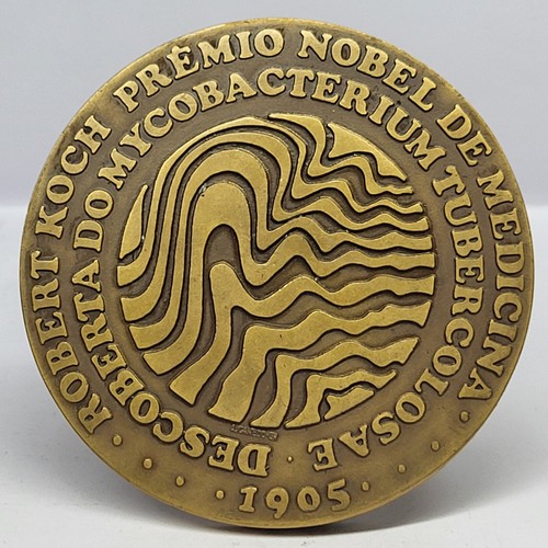 MEDICINE TUBERCULOSIS 1905 Nobel Prize German Physician ROBERT KOCH Bronze Medal - Picture 2 of 4