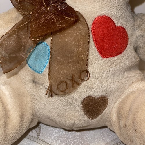 Cinta de corazones de peluche suave de ensueño oso de peluche beige surtido colores - Imagen 3 de 10