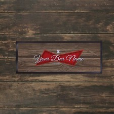 Personalisiert Red Label Holz Verbindung Handtuch L&auml;ufer Pub Matte Bier Cocktail