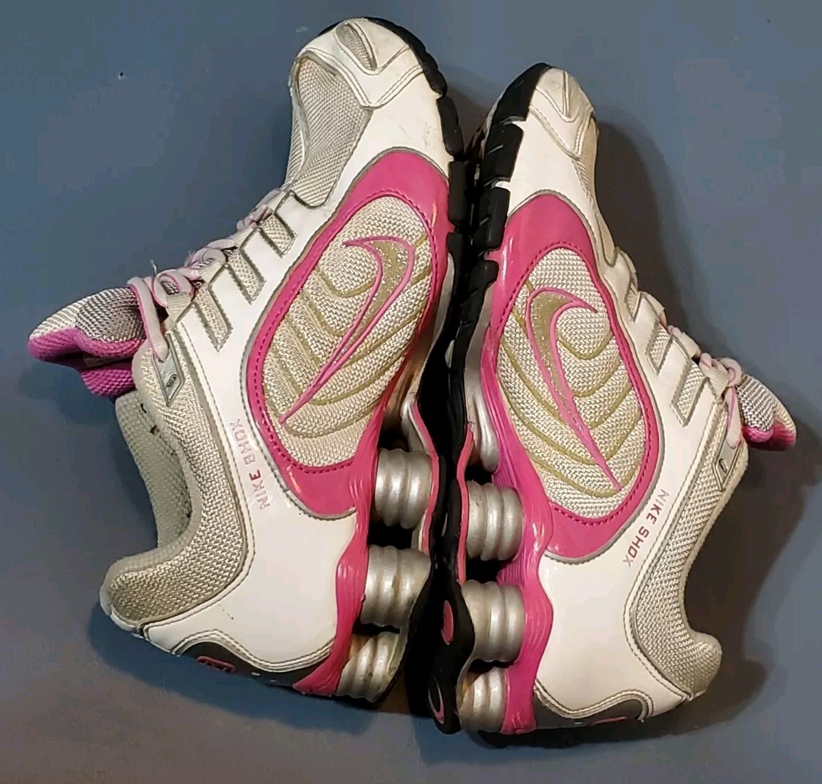 Women's Nike Shox Navina Run Shoes White/Pink/Silver 6.5 US / 37.5