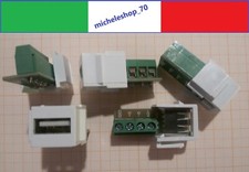 Presa USB "A" 2.0 femmina frutto keystone presa dati USB bianca cablaggio a vite