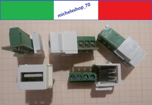 RiteAV Keystone USB 3.0 Bianco - Accoppiatrice Femmina/Femmina A-A Per Pannelli A Muro