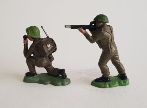 Rare Hong Kong Made Britains, 2 Khaki Infantry Figurers, Superb Condition - Picture 6 of 7