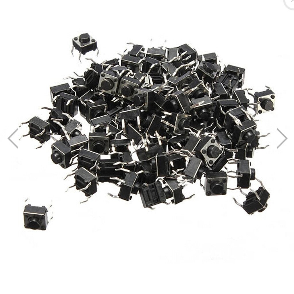 100Pcs 6X6X5 Mm Miniature Micro Momentary Tactile Tact Touch Push