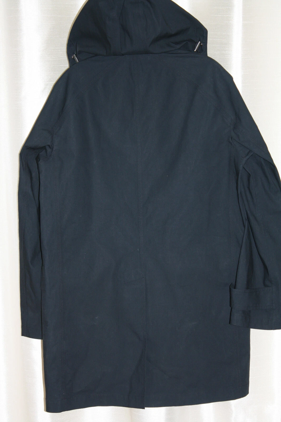 Autentico Coach Uomo Mac Impermeabile con Cappuccio Impermeabile Navy S M 82397 Nuovo senza etichette