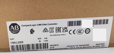 Allen-Bradley 1769-L33ER CompactLogix 2MB ENet Controller US Stock