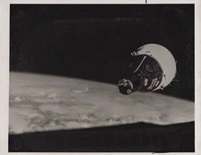 Gemini 7 | RARE NASA 7/6 spacecraft Earth orbit space rendezvous Original Photo