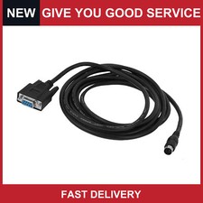 Universal 8P Mini Din Male to Female DB9 RS232 PLC Programming Adapter Pack of 1