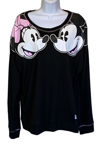 Pull graphique Disney Mickey Minnie Mouse sweat-shirt pyjama haut femme taille L - Photo 1/9