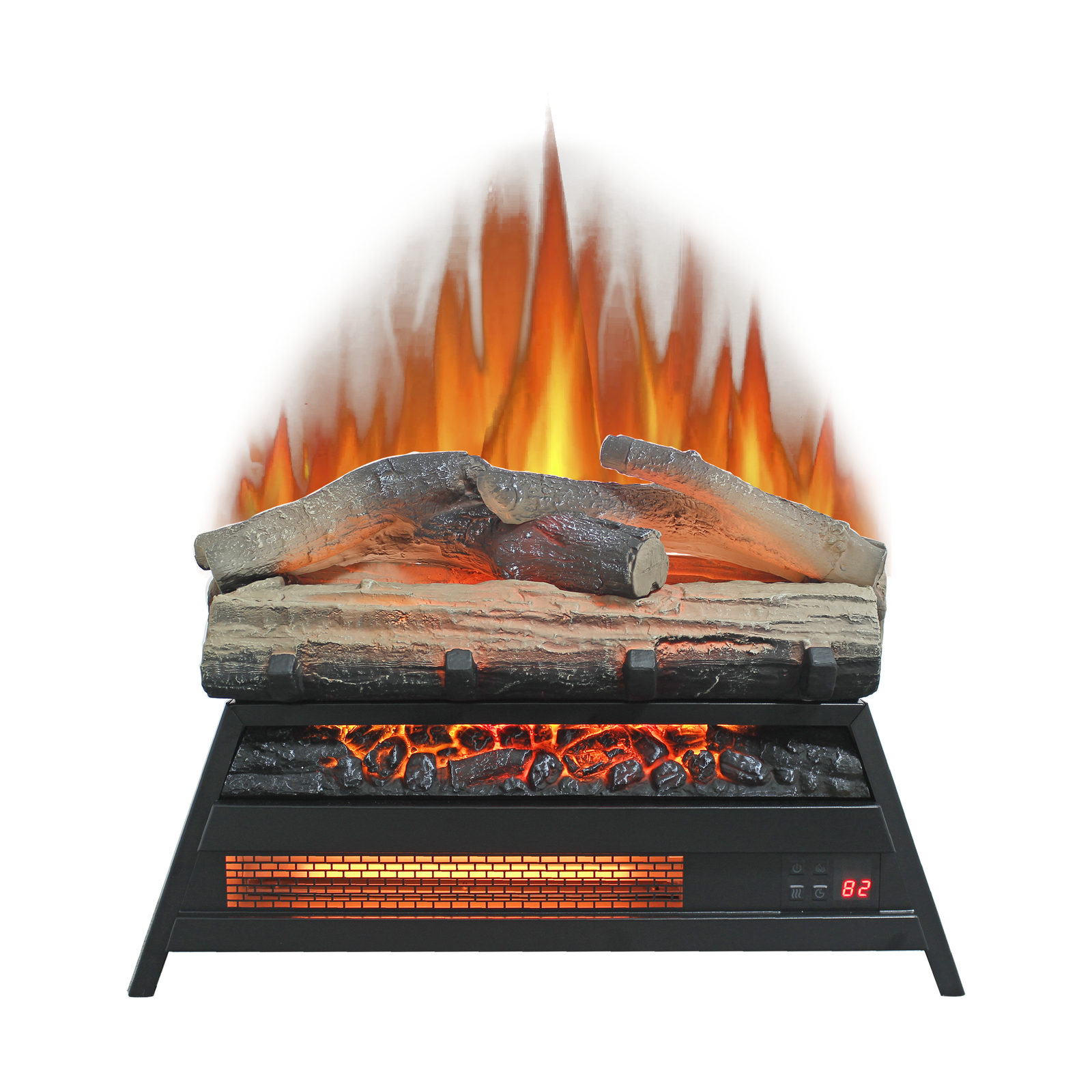 23'' Electric Fireplace 3D Log Set Insert Infrared Fireplace Heater for IndoormG