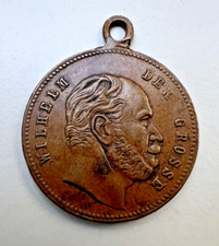 1897 WILHELM DER GROSSE - 100 Year Birthday Commemorative Medal Charm 7/8”