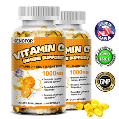 Vitamin C 1000mg, VITAMIN D + ZINC + MAGNESIUM iMMUNE SUPPORT Vit Supplements