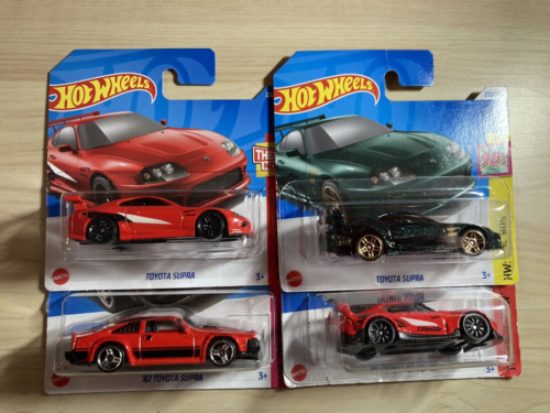 Hot wheels bundle new x 4 Toyota Supra collection including new 2024 model