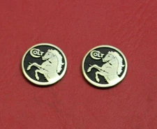 Colt 1/2" Brass Grip Medallions 1 pair