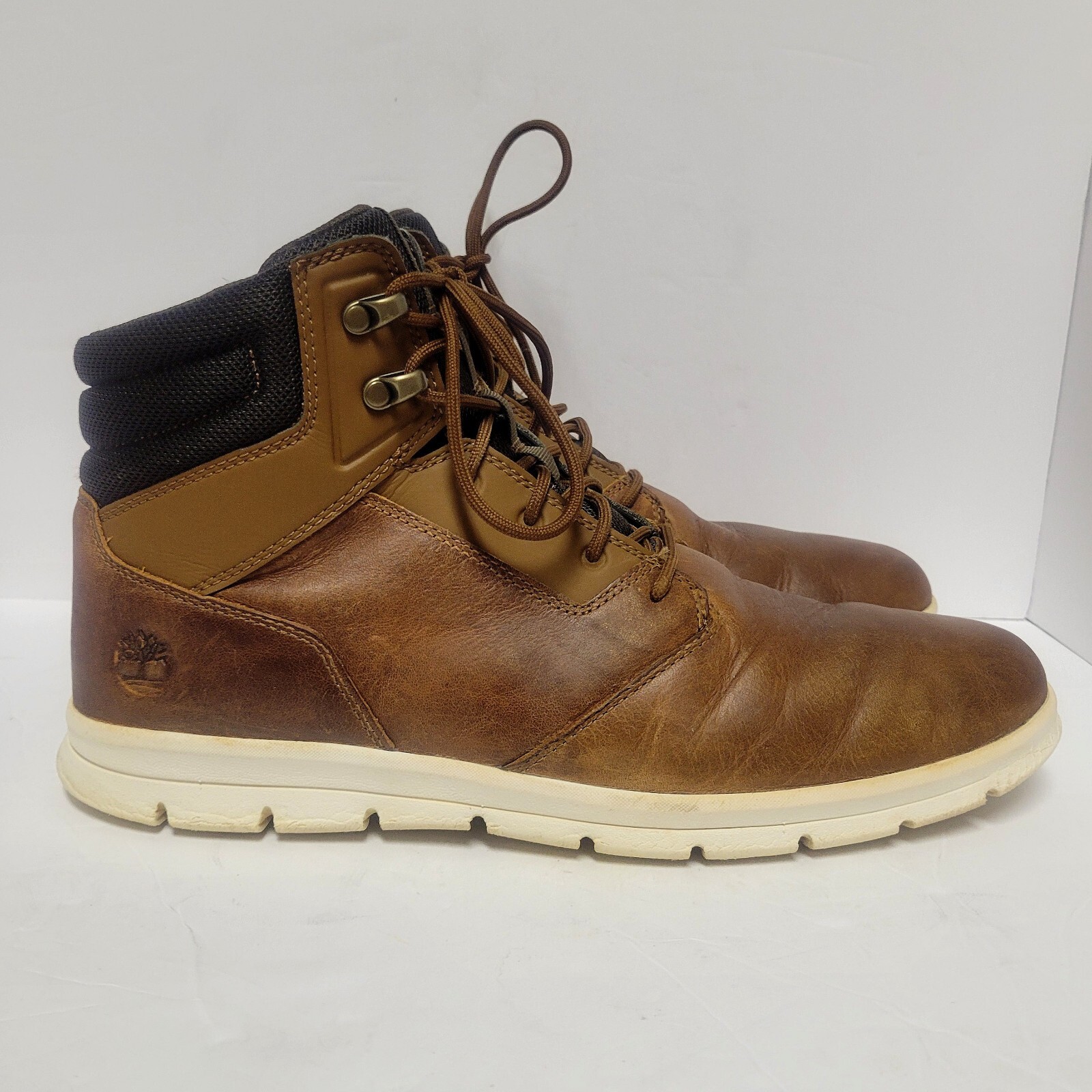 Timberland Mens Graydon Sneaker Boots Defender Water Repellant Cognac Brown 11.5