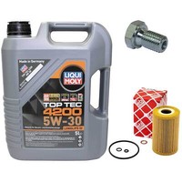 MotoröL Set 5W-30 5 Liter + ÖLfilter + ÖLablassschraube FüR BMW 3Er 318 Z3 E36