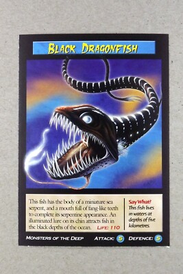 Weird N  Wild Creatures Monsters of the Deep Karte # Black Dragonfish # 2006