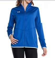 New Under Armour Jacket Women's Small Royal Blue Full Zip UA Rival knit