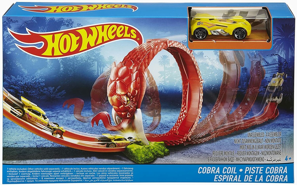🚗 🚗 HOT WHEELS COBRA COIL TRACK SET (FBA_DWK95) 100 🚗 🚗 HOT WHEELS COBRA COIL TRACK SET (FBA_DWK95) 100