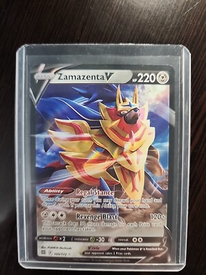 105/172 pokemon card Pokémon TCG Zamazenta V Brilliant Stars 105/172 Holo Ultra Rare