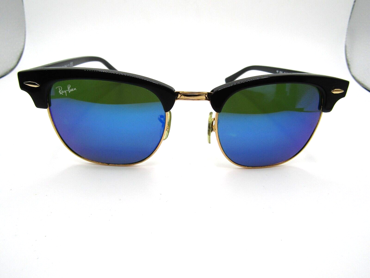 絶版　Ray-Ban 旧New ClubMaster RB2156 901 CLUBMASTER METAL Sunglasses in Black On Silver and Grey