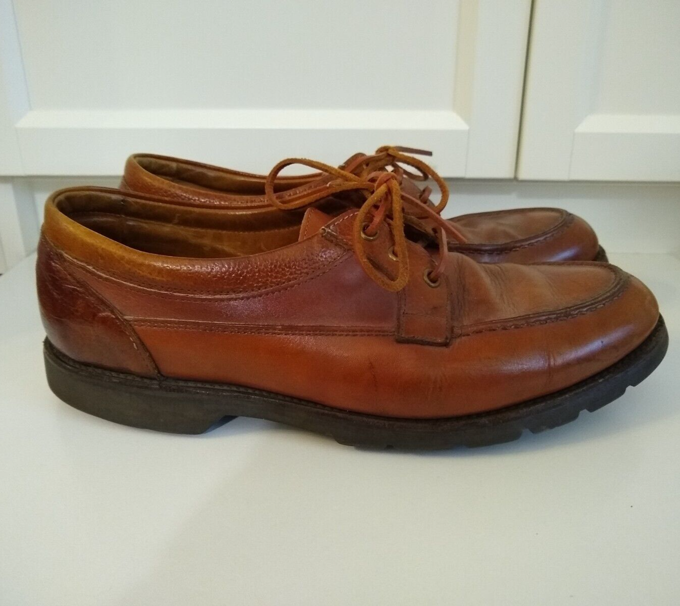 SAOLA Scarpe uomo Oxford Allen Edmonds pelle marrone suola Vibram abito da lavoro taglia 11B