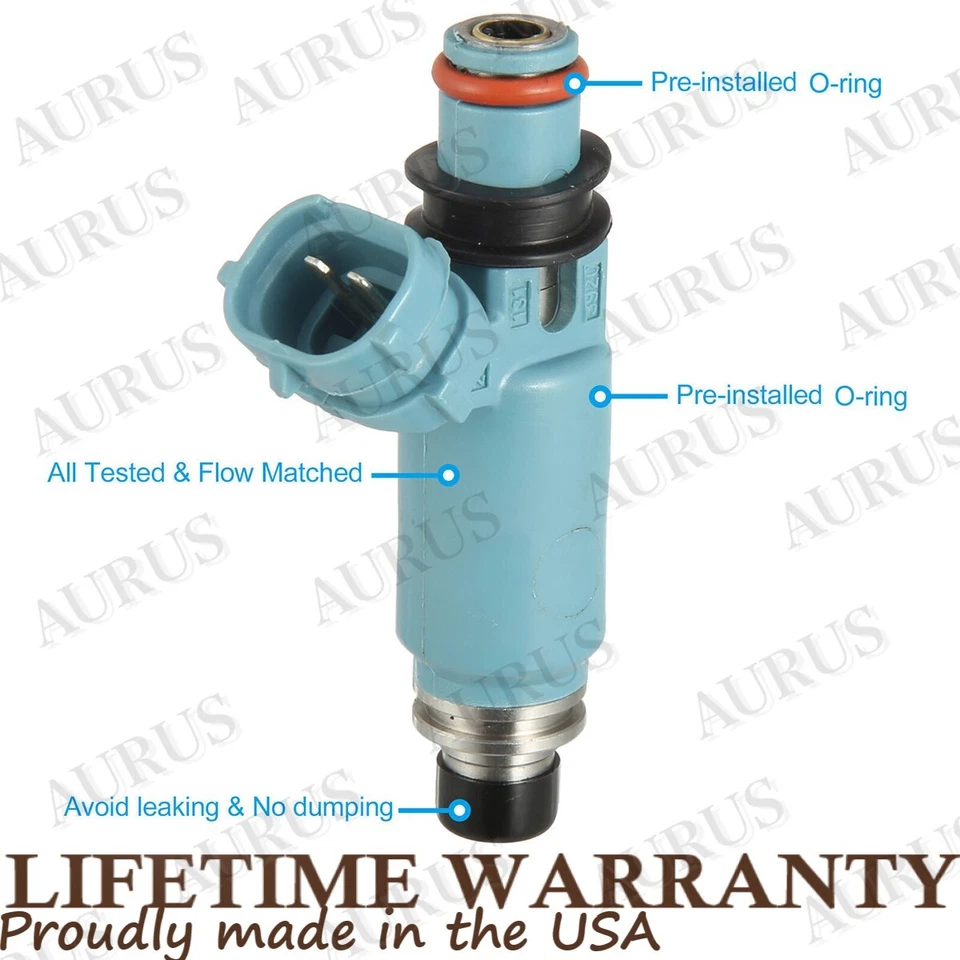 Inyectores de combustible OEM AURUS 4 NUEVOS para Subaru Impreza WRX 2002-2005 2,0 L 195500-3920 Foto 4 de 4