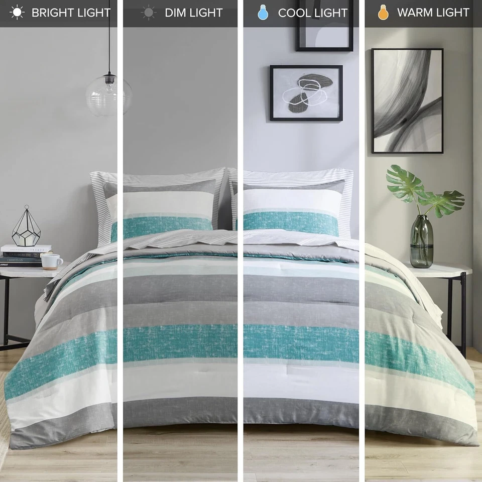 Madison Park Essentials Comforter Set with Bed Sheets Twin King Queen Full Size - Image 4 of 4