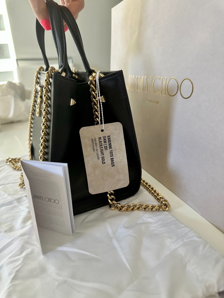 Jimmy Choo Varenne Tote Bag SMALL Black | eBay Jimmy Choo Varenne Tote Bag SMALL Black | eBay