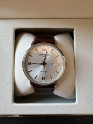 Certina DS-4 Silver Dial Black Leather Watch C022.410.16.030.01