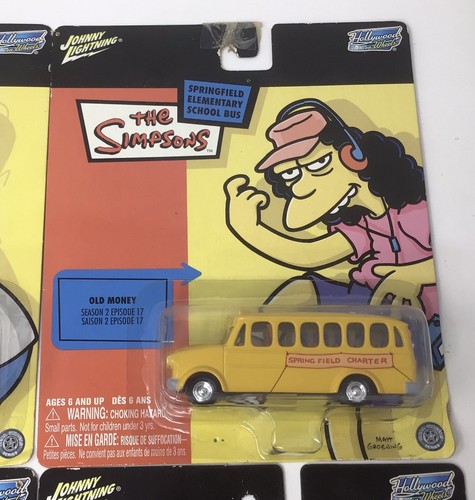 The Simpsons: Johnny Lightning: Complete Set of 4 Diecast Cars: Homer MARGE Bus - Picture 5 of 8
