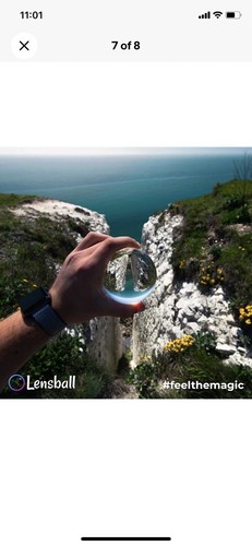 Original Lensball Pro 80mm, K9 Clear Crystal Ball Photography Sphere with Micro - Picture 6 of 8