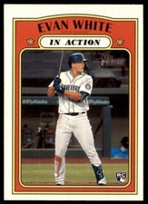 2021 Topps Heritage Evan White Seattle Mariners #134