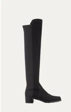 Stuart Weitzman Black 5050 boots Reserve Suede Front elastic back Size 6 1/2