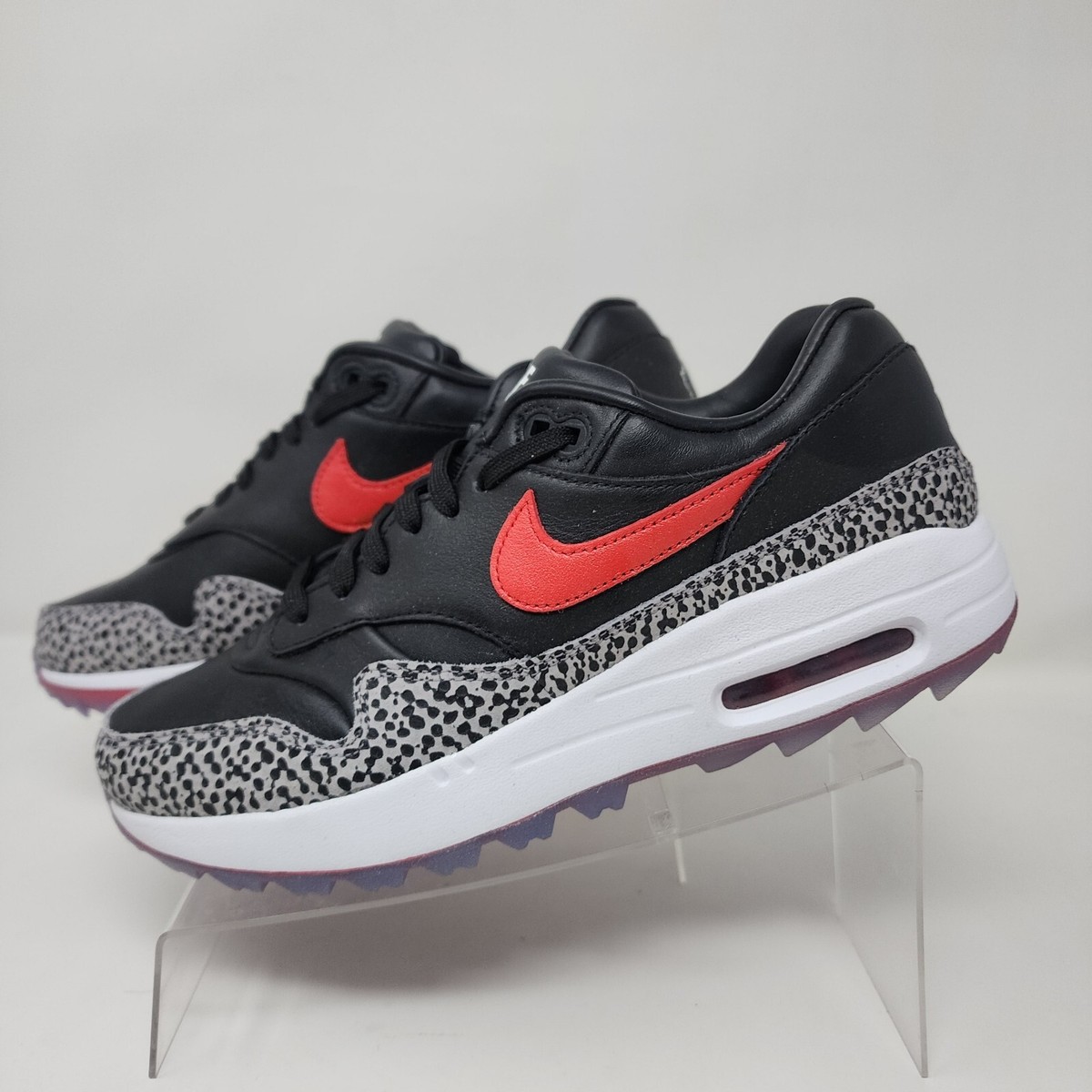 Nike Air Max 1 Golf Shoes NRG Safari Bred Masters Mens 7 Logo