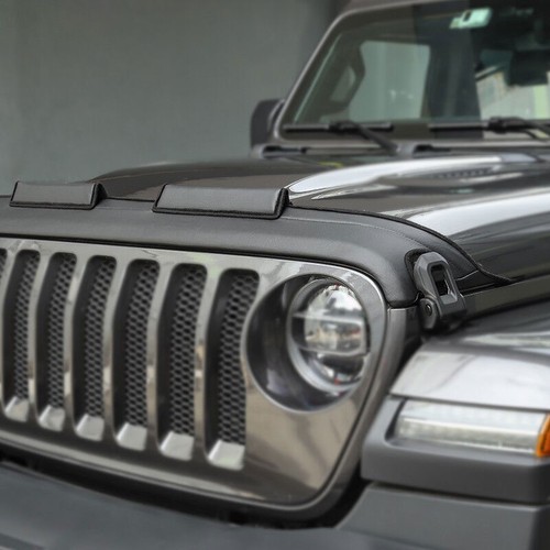 Front Nylon Hood Heat Insulation Cover Protector Bra For Jeep Wrangler JL JT 18+ - Picture 3 of 8