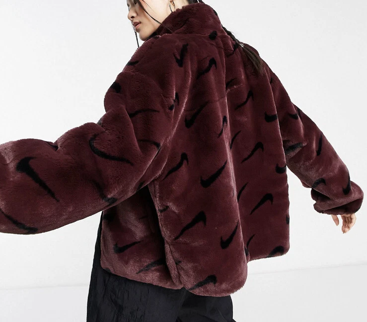 Nike swoosh hotsell fur jacket