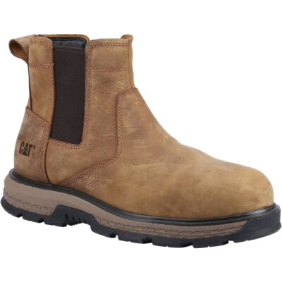 Caterpillar Exposition S3 Herren Chelsea Schuhe Stahlkappe Sicherheit Händler Arbeitsstiefel