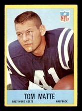 1967 Philadelphia Football #21 Tom Matte EX *e1