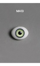 Dollmore BJD eyes  12mm Classic Flat Back Oval Glass Eyes MA13 green color