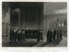 Funeral at Lisbon Decorative Poster. Fine Graphic Art. Wall Interior Design 2545
