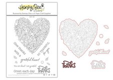 Honey Bee Grateful Heart Stamp & Grateful Heart Honey Cuts Die Sets, Retired