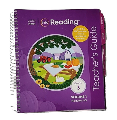 HMH Into Reading, Grade 3, Volume 1, Modules 1-3, Teachers Guide New Unused